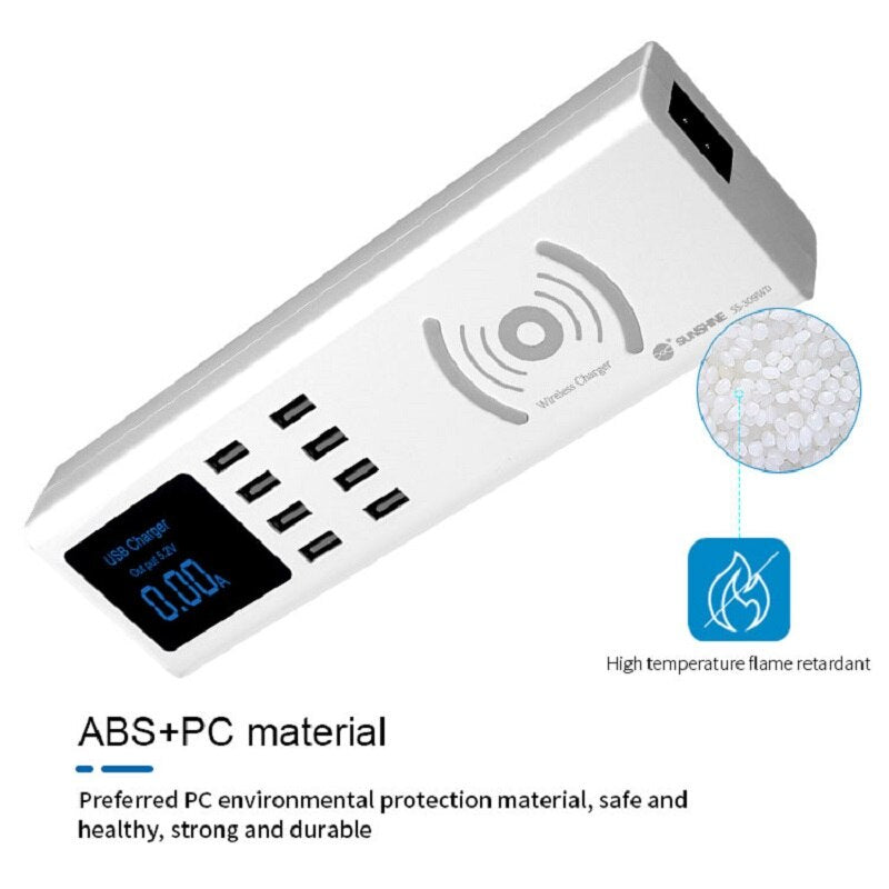 Smart Wireless Charger SUNSHINE SS-309WD 8 Port USB