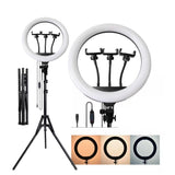 Ring Light 36cm avec Trépied 2m et Support 3 Téléphones