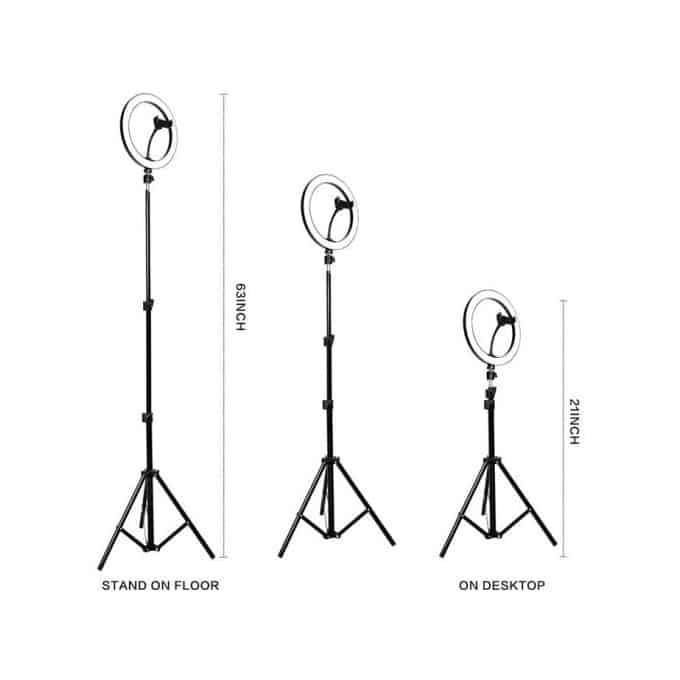 Ring Light 26cm de Diametre + Trépied 2m Solide