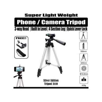 tripod Trépied 3110 Support pour appareil photo et portables compatible avec tous les smartphones et camera