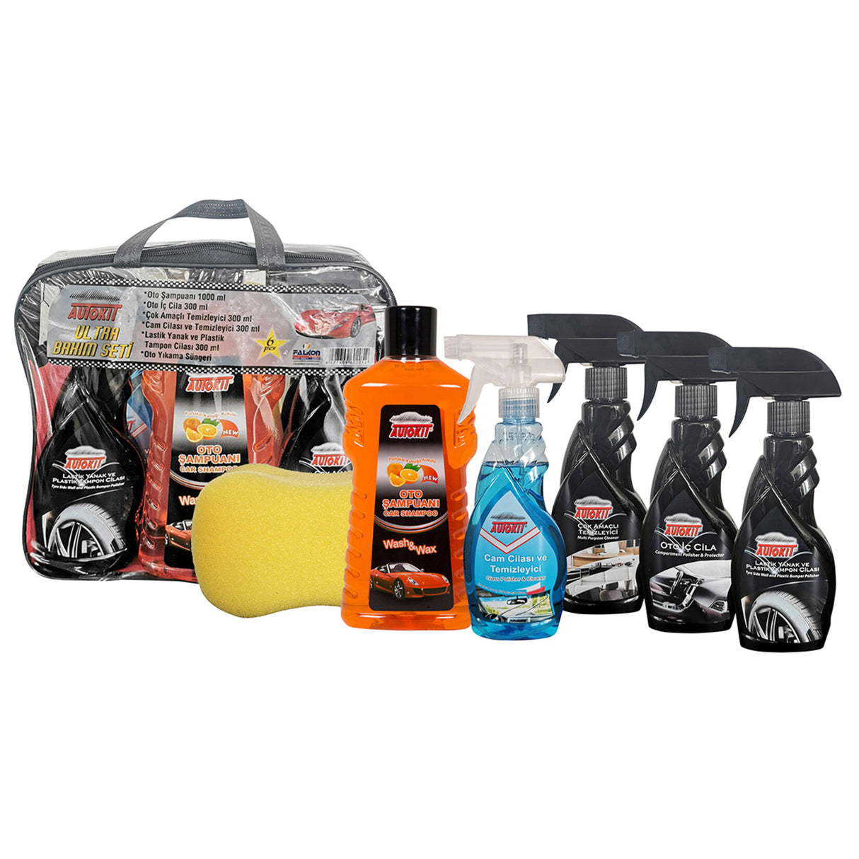 مجموعة العناية بالسيارات أوتوكيت ألترا 6 قطع في حقيبة