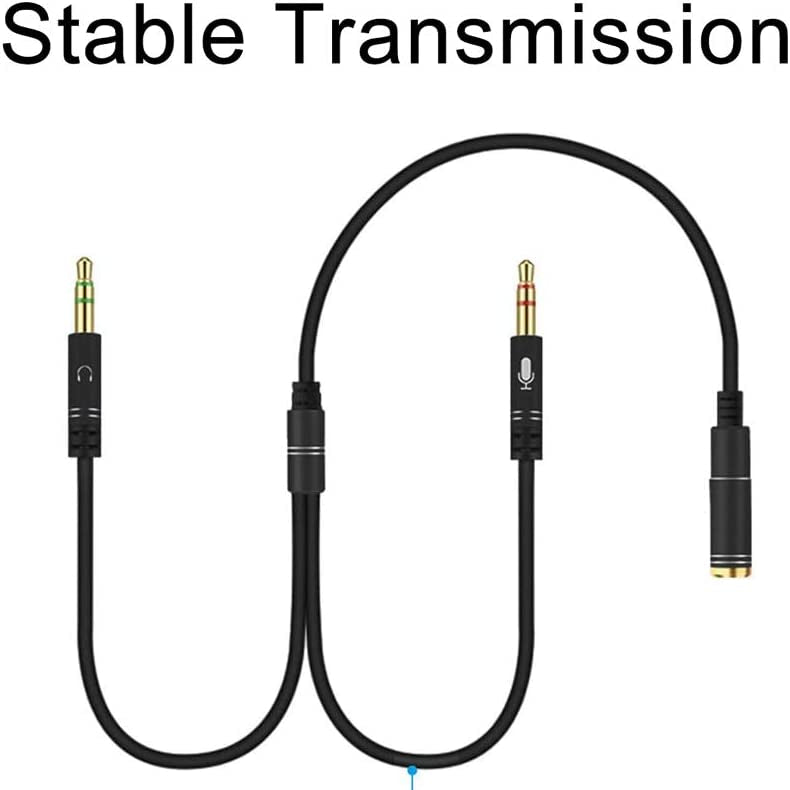 محول جاك، 3.5 مم أنثوي إلى 2 جاك مزدوج ذكر