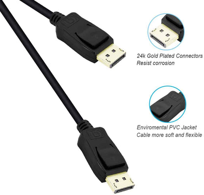 Câble DisplayPort vers DisplayPort 1,8 M, Benfei DP vers DP Câble mâle vers mâle Cordon plaqué or, prend en charge 4K @ 60Hz, 2K @ 144Hz Compatible pour Lenovo, Dell, HP, ASUS ...