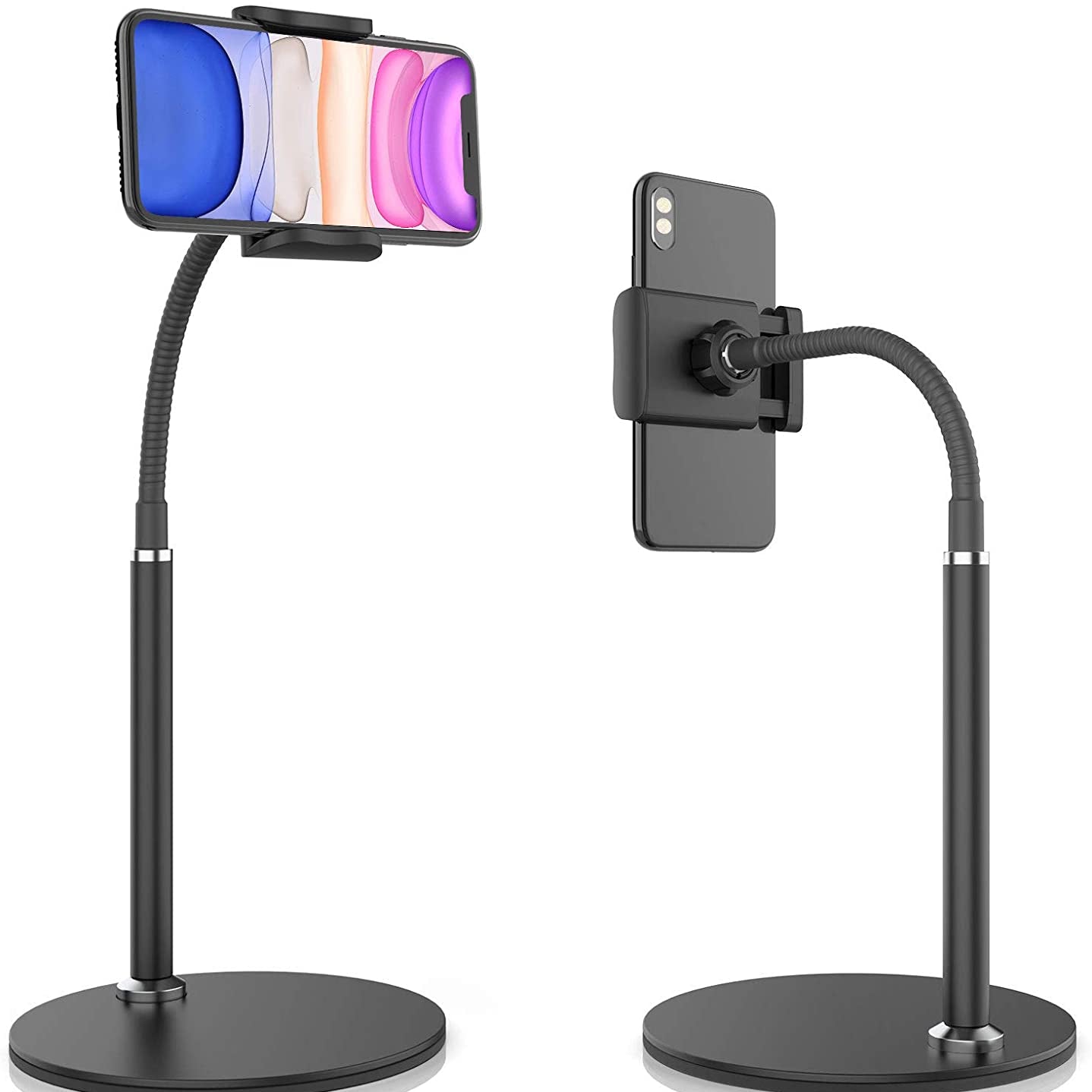Support de support de téléphone à col de cygne, support de téléphone réglable à 360 °