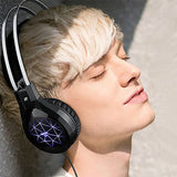 Casque de jeu NUOXI N1, isolation du bruit stéréo basse filaire de 3,5 mm avec microphone LED de respiration à 7 couleurs