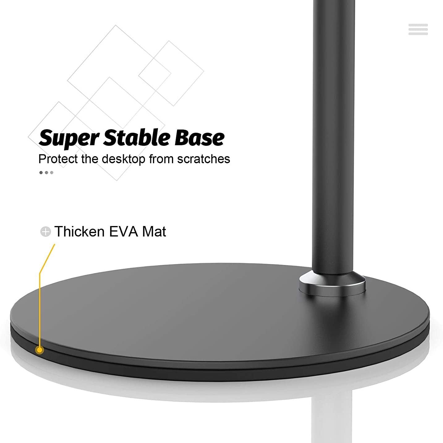 Support de support de téléphone à col de cygne, support de téléphone réglable à 360 °