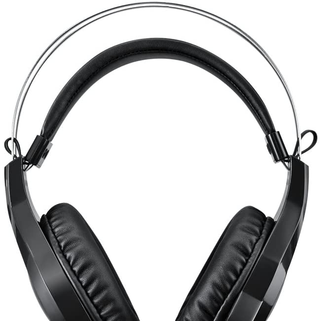 Casque de jeu NUOXI N1, isolation du bruit stéréo basse filaire de 3,5 mm avec microphone LED de respiration à 7 couleurs