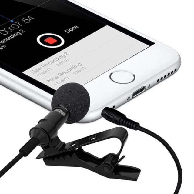 Lavalier Mic Lavalier Wireless Microphone Superb Sound Live And Recording For 3.5 Aux/Type C/Lightning