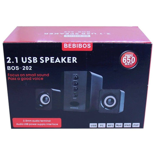 2.1 Subwoofer ordinateur haut-parleur USB BOS-202