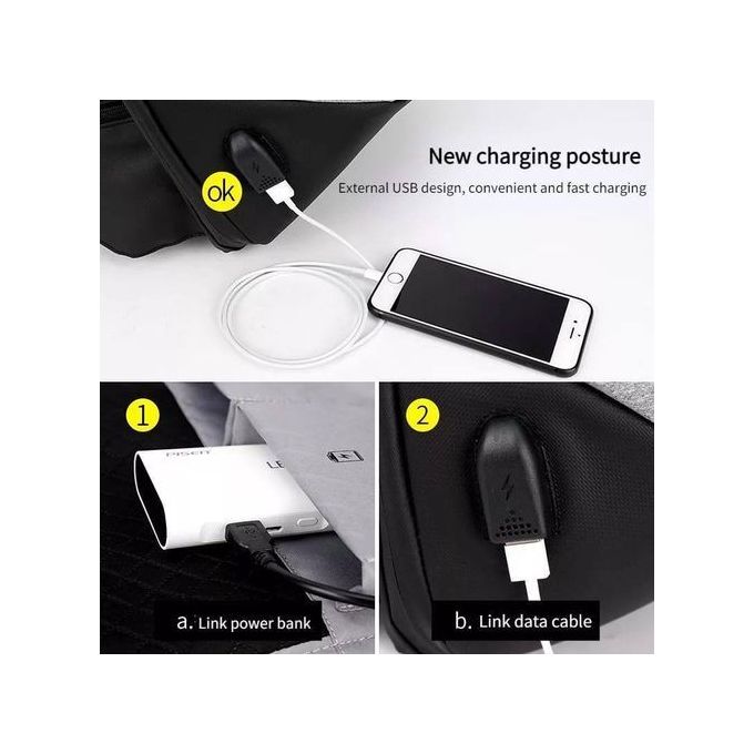 Sac à dos pour ordinateur portable antivol et étanche 15.6"