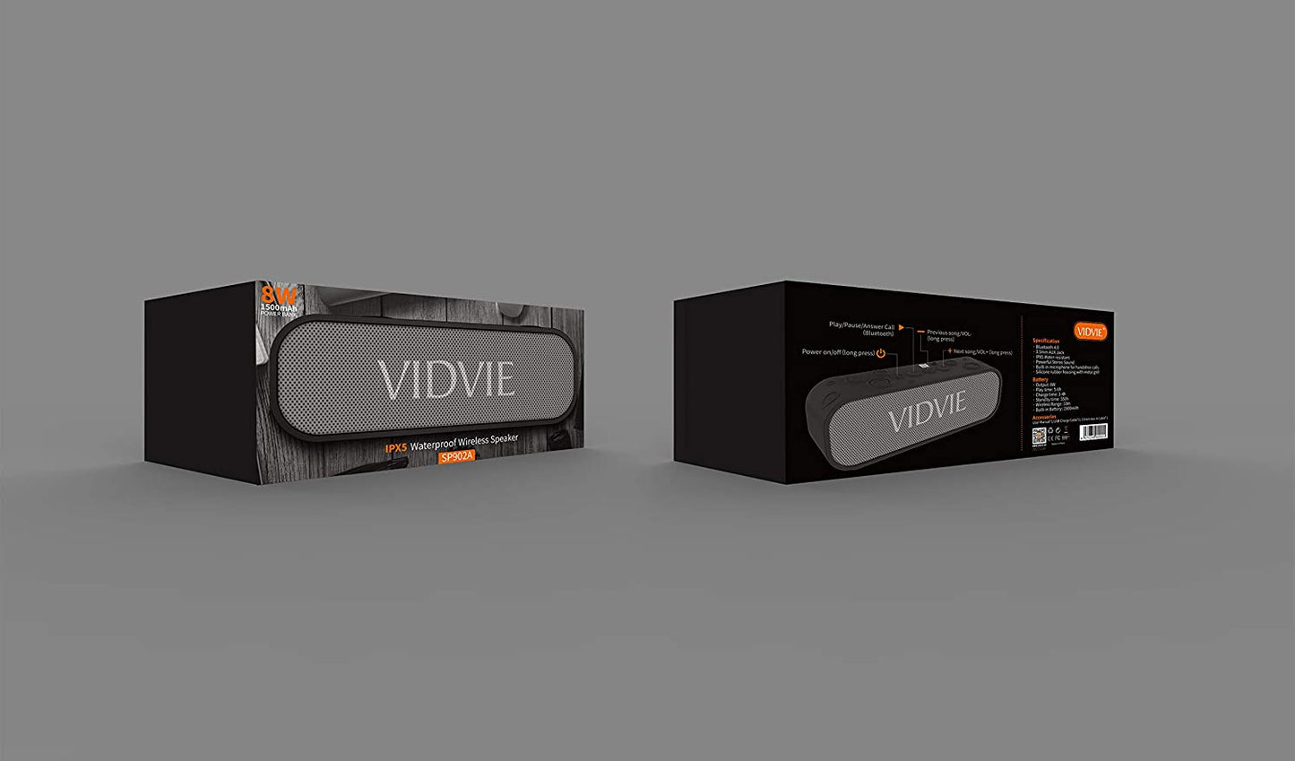 VIDVIE SP902a Enceinte étanche Extra Bass avec Bluetooth et NFC