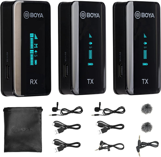 BOYA by-XM6 S2 2,4 GHz Double système de microphone Lavalier sans fil