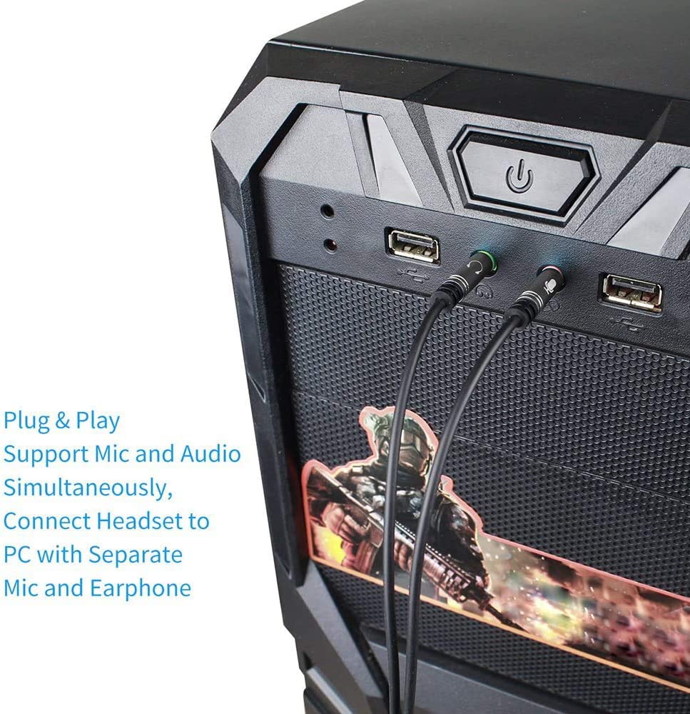 محول جاك، 3.5 مم أنثوي إلى 2 جاك مزدوج ذكر