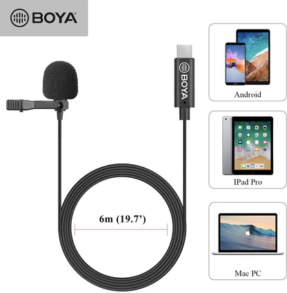 BOYA by-M3 Micro-cravate omnidirectionnel USB C original