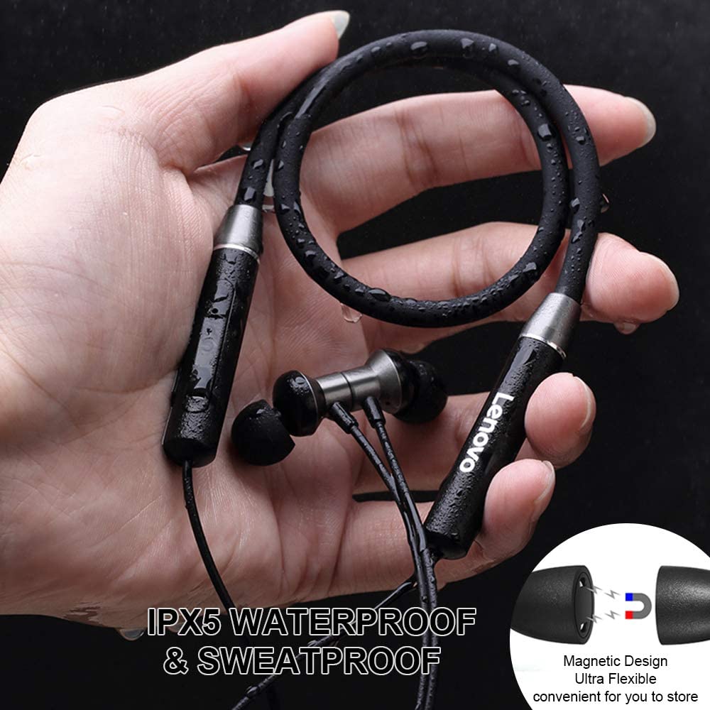 Écouteurs intra-auriculaires Bluetooth Lenovo HE05 avec micro Blanc