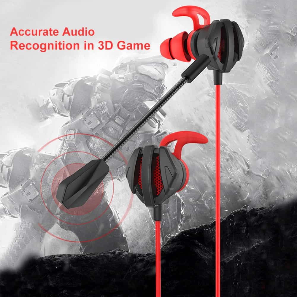 Écouteurs intra-auriculaires à réduction de bruit dynamique de jeu avec isolation acoustique double micro