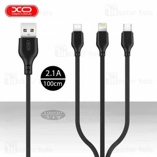 ORIGINAL XO-NB103 MICRO USB & ÉCLAIRAGE & TYPE C CÂBLE DE DONNÉES DE CHARGE SUPER RAPIDE 2.1A