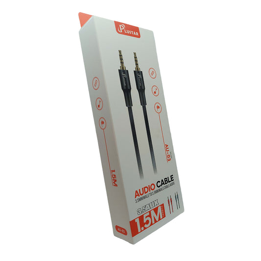 Cable Aux 4 pole 3.5 mm male-male 150cm plustar Grey