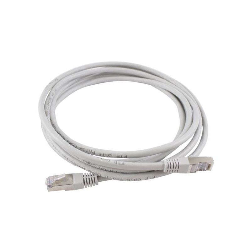 Cable réseau 5m ethernet RJ45 Cat 6 F/UTP Gigabit, gris beige