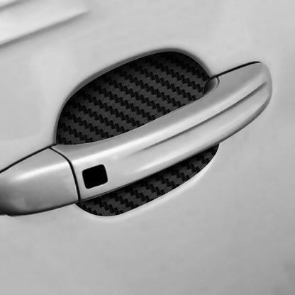 4 pièces autocollant de porte en fibre de carbone résistant aux rayures