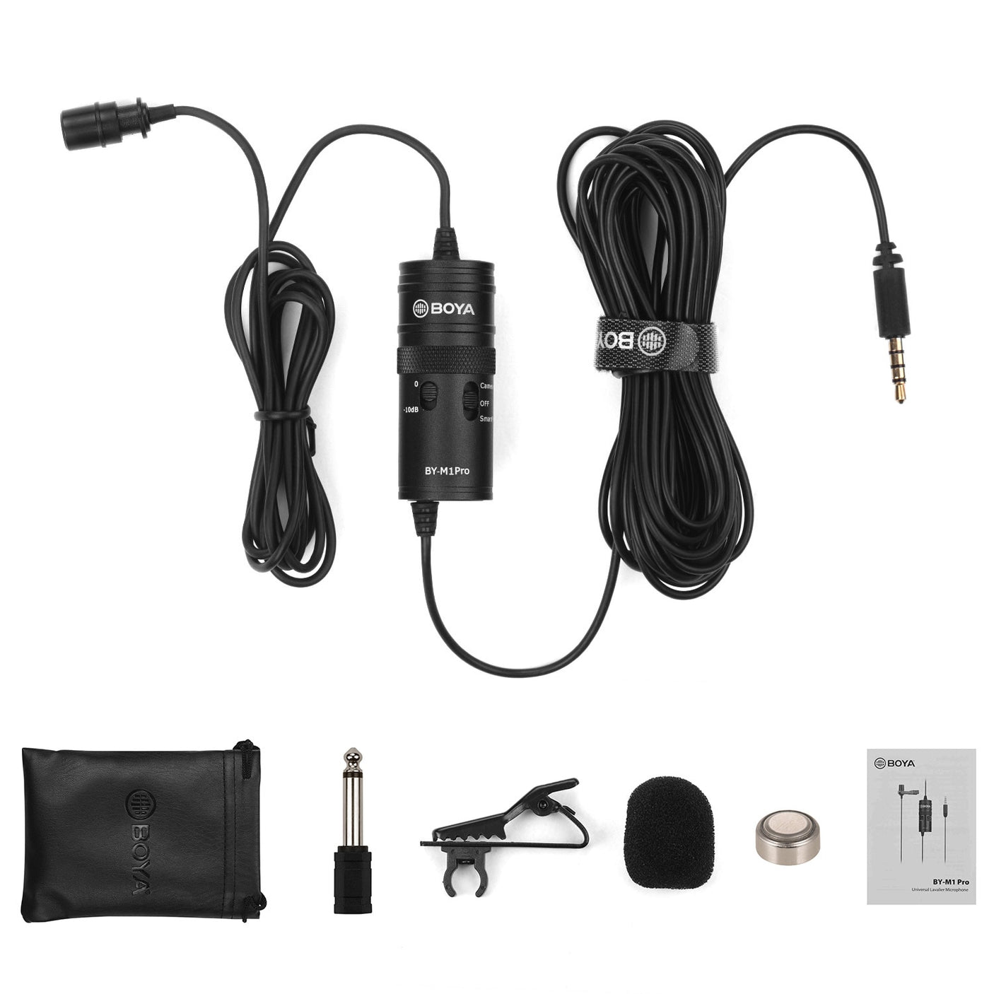 BOYA By-M1 Pro – Microphone à condensateur omnidirectionnel Lavalie