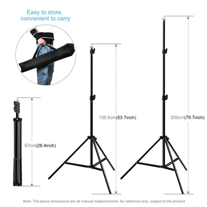Green Screen de photographie PULUZ 2x2m avec 3 couleurs