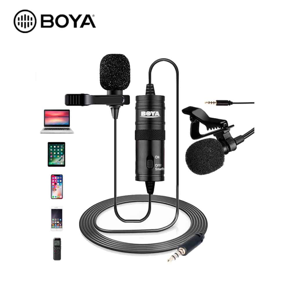 BOYA BY-M1 3.5mm Audio Video Record Lavalier Lapel Microphone