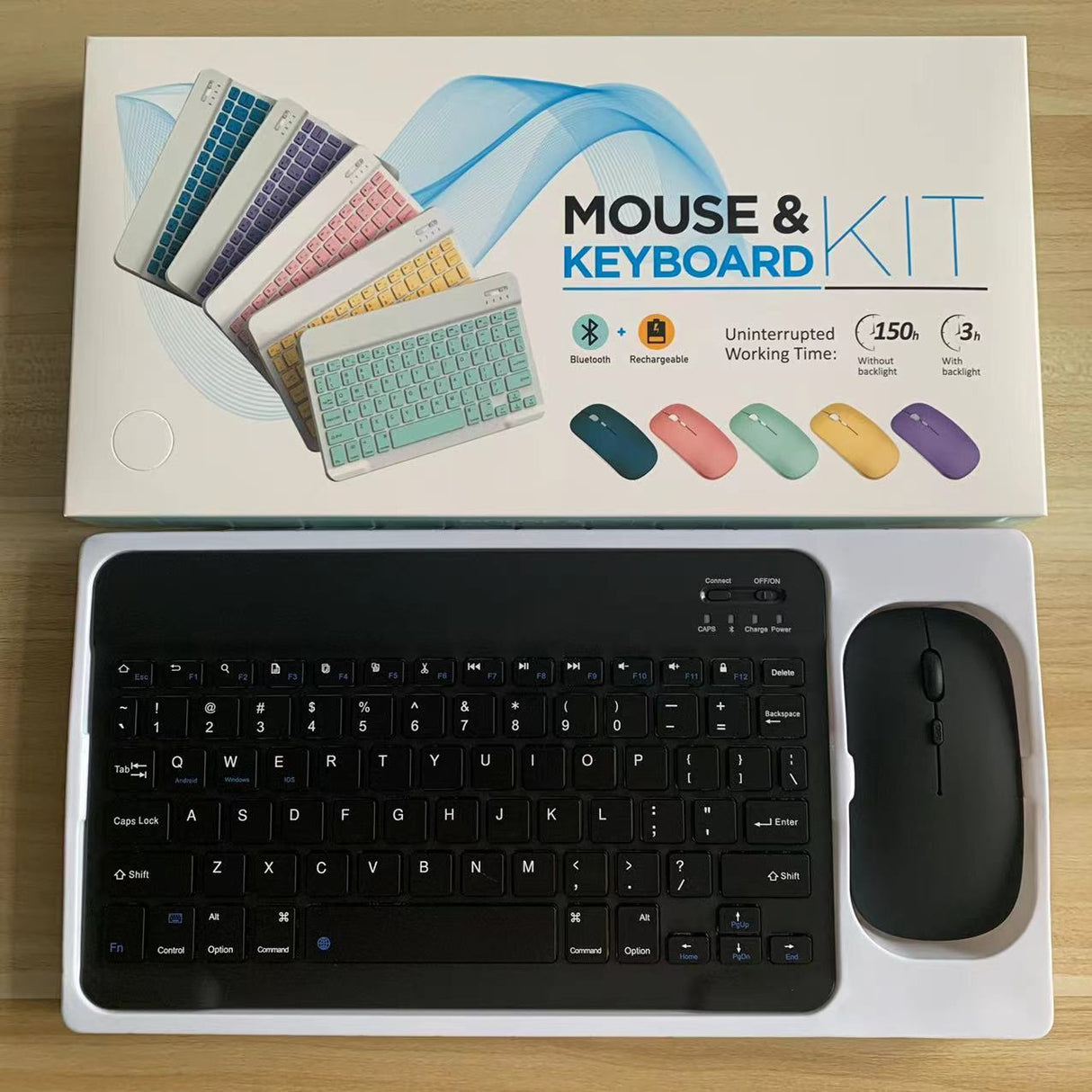 Ultra-fin ensemble de Souris et Clavier sans fil Bluetooth