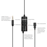 BOYA By-M1 Pro – Microphone à condensateur omnidirectionnel Lavalie