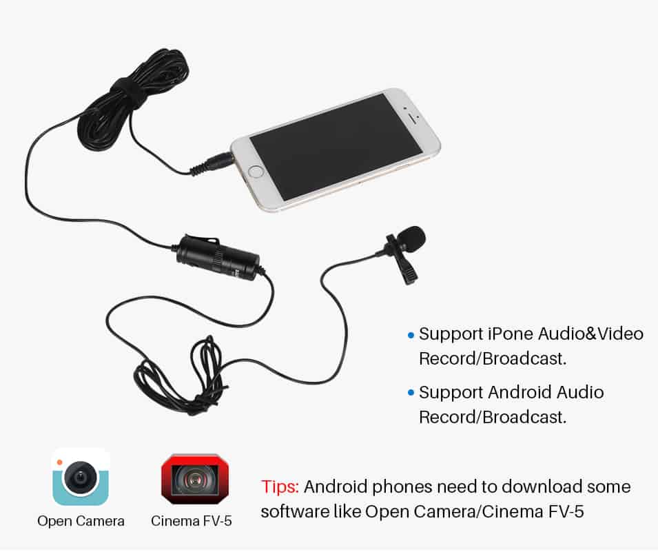 BOYA BY-M1 3.5mm Audio Video Record Lavalier Lapel Microphone