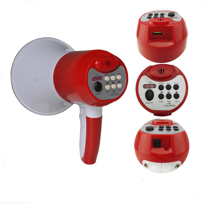 XB-73S-USB ABS mini haut-parleur mégaphone étanche rechargeable avec LED 30W