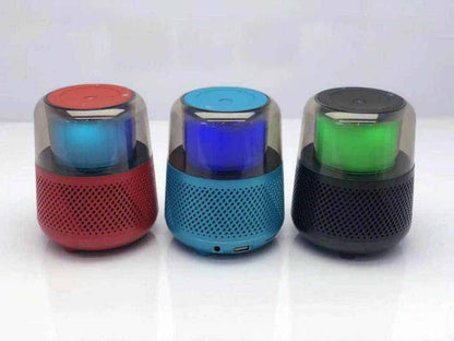 Haut-parleur acrylique Transparent Bluetooth LED caisson de basses coloré en cristal
