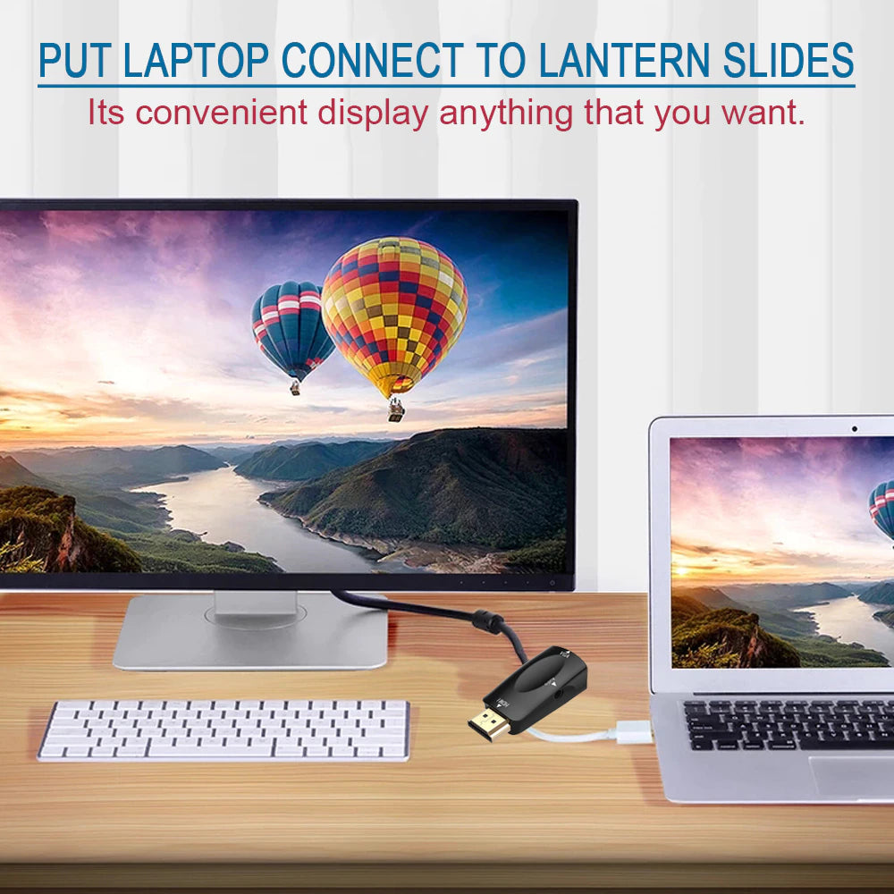 Convertisseur de câble HDMI vers VGA mâle vers femelle