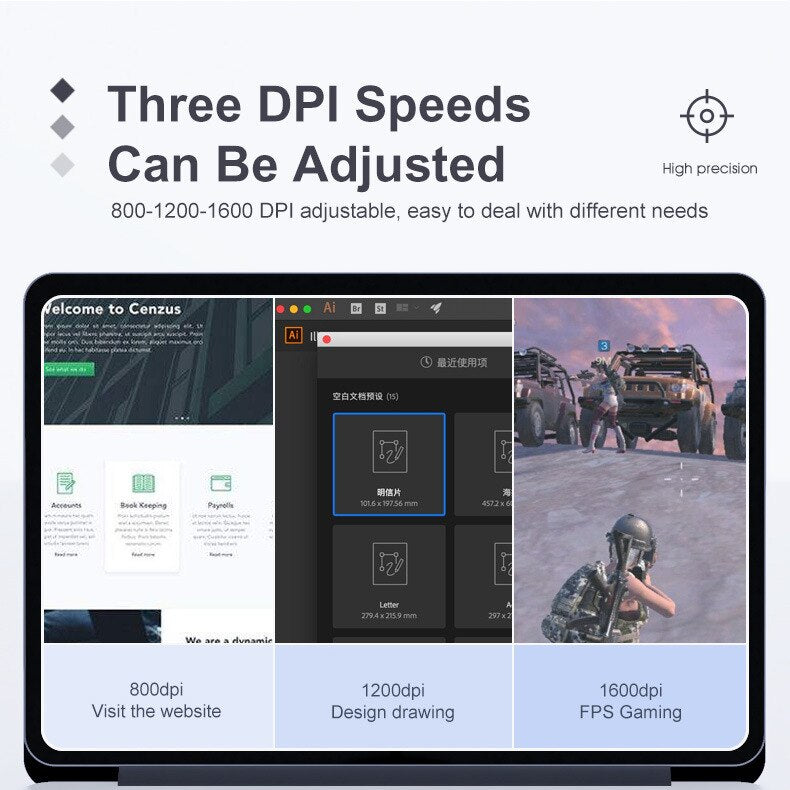 Souris Sans Fil IMICE E-1300 Rechargeable Silencieux RGB