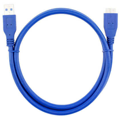 Câble rond mâle USB 3.0 AM vers MINI 10P (1 m, bleu)