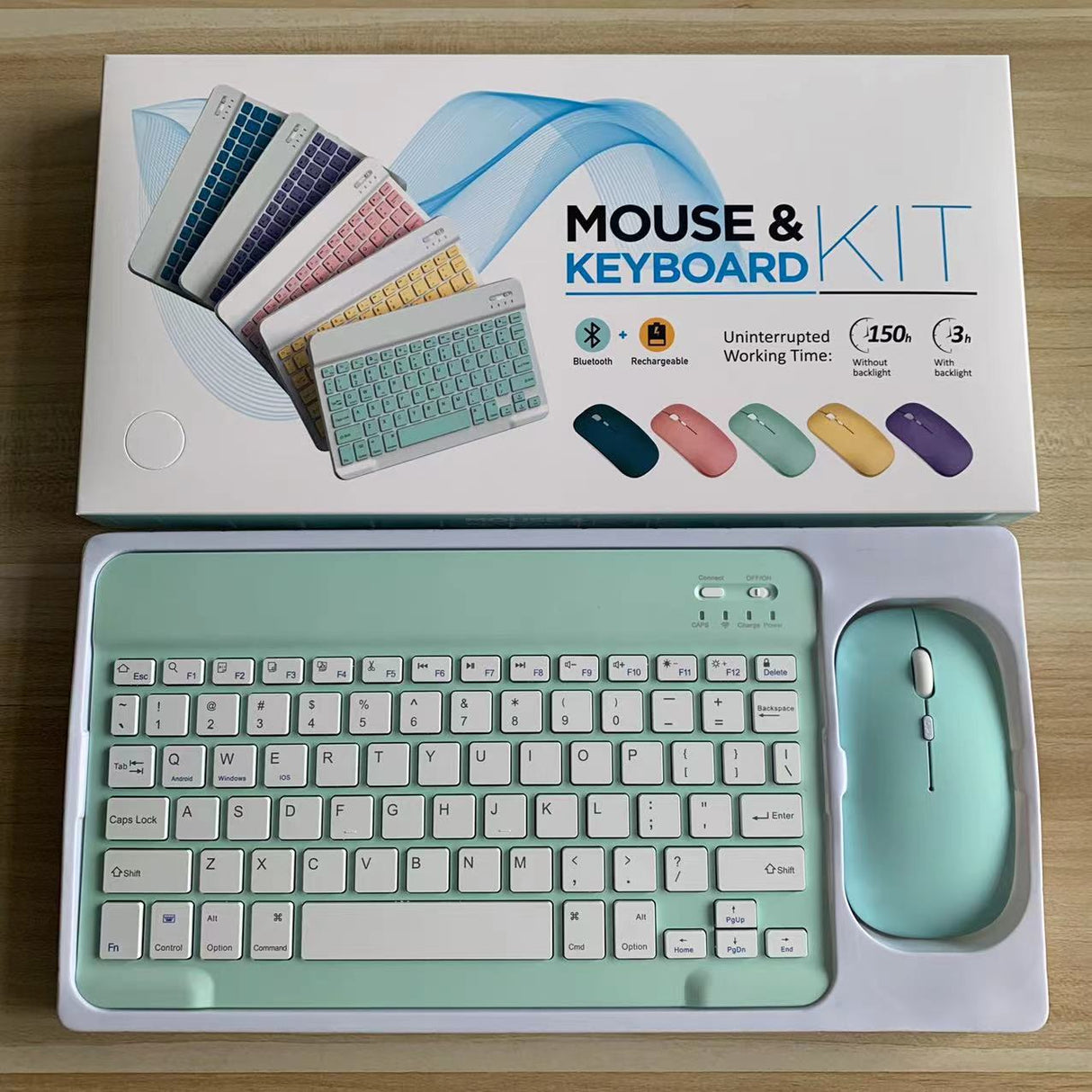 Ultra-fin ensemble de Souris et Clavier sans fil Bluetooth