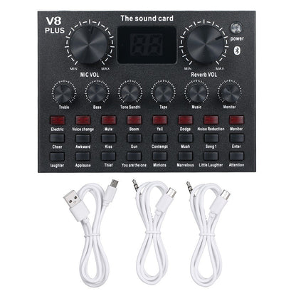 Carte son V8 Plus Master, avec câble Audio USB et Bluetooth