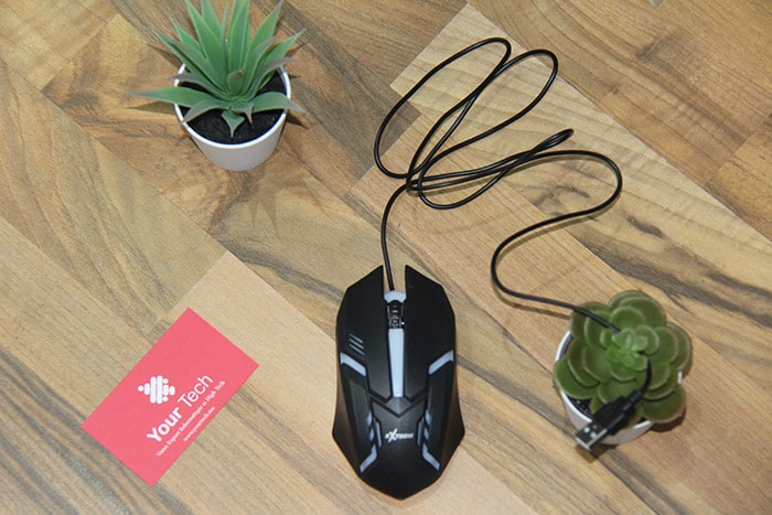 Souris de jeu 3D optique avec capteur bleu 1600DPI EXTROM