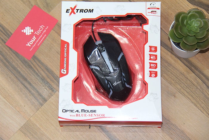 Souris de jeu 3D optique avec capteur bleu 1600DPI EXTROM