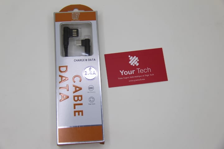 Câble mobile Transfert et charge rapides 2.4A Type C et Samsung V8