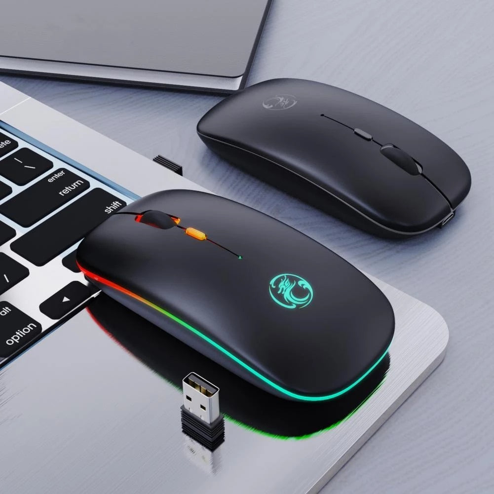 Souris Sans Fil IMICE E-1300 Rechargeable Silencieux RGB