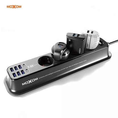 RALLONGE MOXOM MX-ST05 6 port usb 3.4A et 2 port Type C