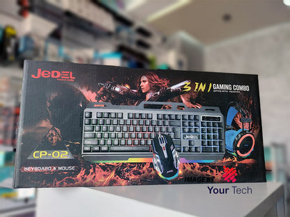 Pack Gaming 3 en 1 Jedel CP-02 Souris, Clavier et casque
