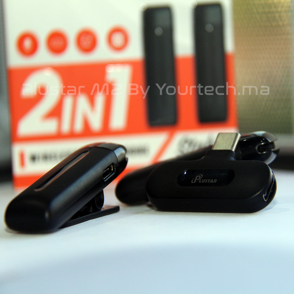 Duo Micro cravate sans fil 2,4 GHz avec Réduction du bruit