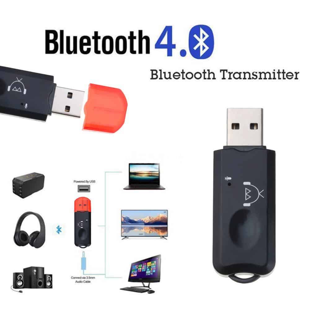 Nouveau Adaptateur Audio sans fil Bluetooth USB AUX, stéréo, avec Microphone pour voiture