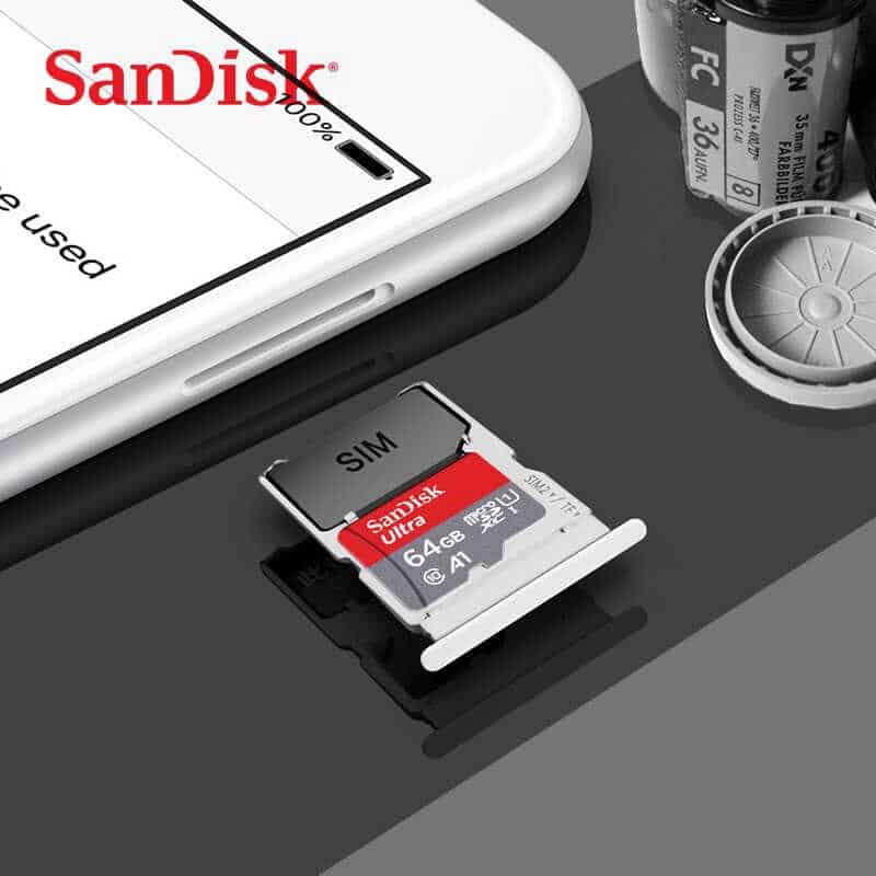 SanDisk-carte Micro SD, 64 go, classe 10 UHS-I, vitesse de lecture Max –