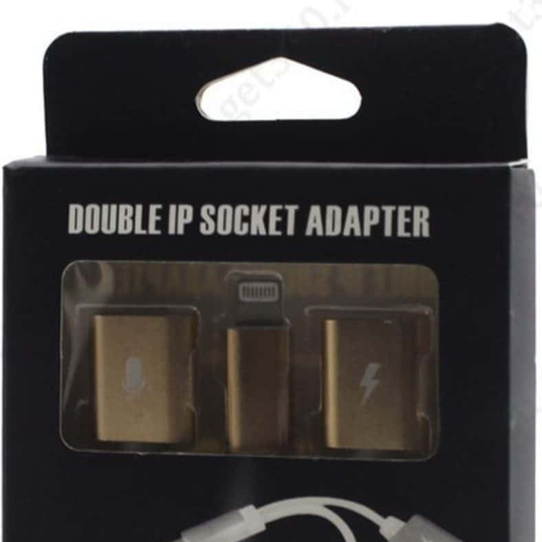 Cable adaptateur de prise ip double 3in1 Convertisseur d'appel audio de charge
