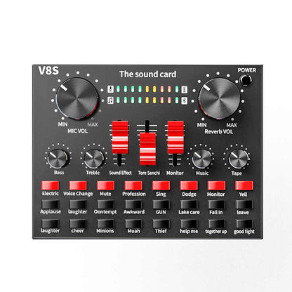 Carte son externe V8S USB et Bluetooth pour microphone
