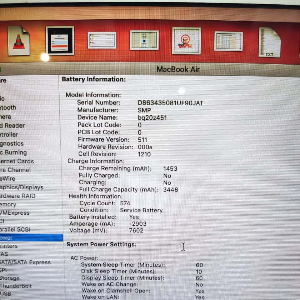 MacBook air core i7 1.7Ghz 8go Ram 256go SSD 2013