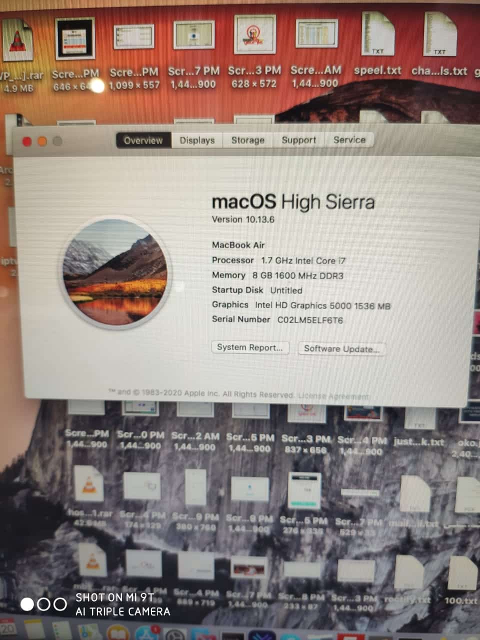 MacBook air core i7 1.7Ghz 8go Ram 256go SSD 2013